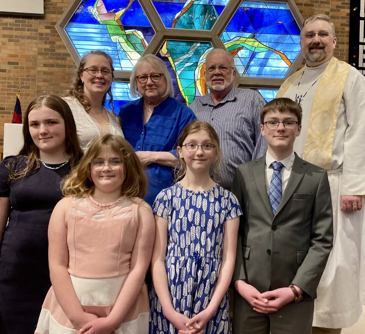 The Carnahan family at Our Savior's Lutheran Church